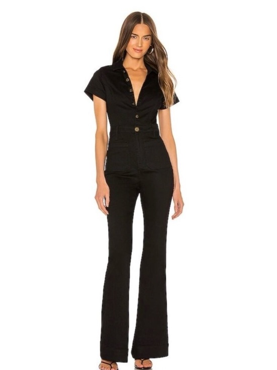 Show Me Your MuMu Pants - Show Me Your Mumu Women's Everhart Denim Jumpsuit in Black Size Small